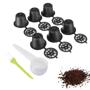 6PCS Reusable Nespresso Coffee Capsules