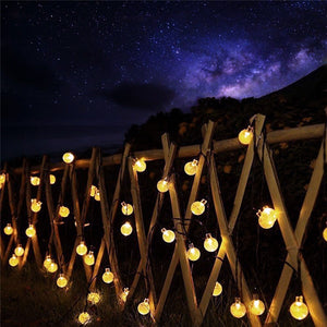 Crystal Ball Solar Lamps String -  Waterproof Garden Decoration