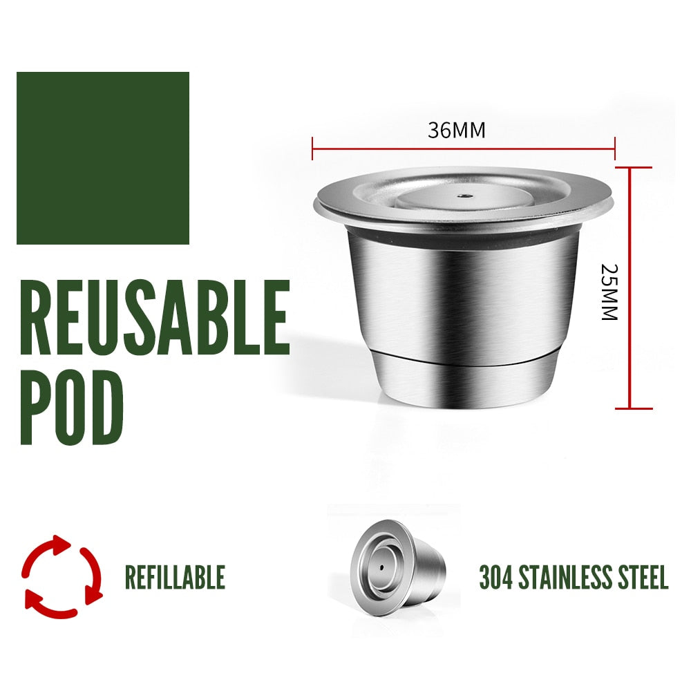 Reusable Nespresso Coffee Capsules - Stainless Steel