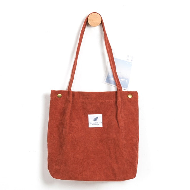 Casual Foldable Corduroy Shopping Bag