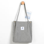 Load image into Gallery viewer, Casual Foldable Corduroy Shopping Bag
