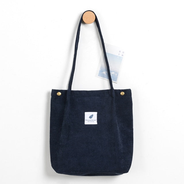 Casual Foldable Corduroy Shopping Bag